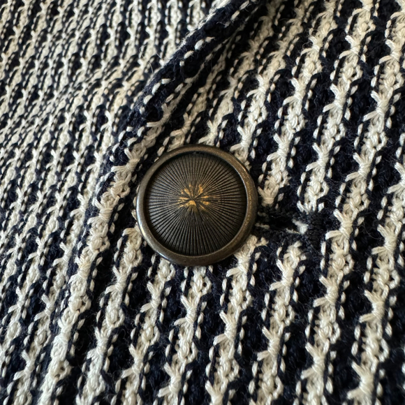 Men's Fradi Postage Black White Stretch Cardigan Blazer - 52 42 - Made in Italy - Picture 11 of 12